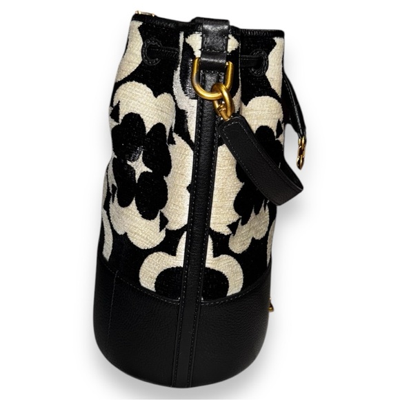 KATE SPADE Spade Flower Monogram Gramercy Chenille Medium Bucket Bag - Picture 6 of 16